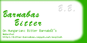 barnabas bitter business card